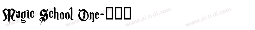 Magic School One字体转换